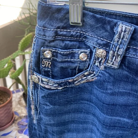 Miss me Signature Dark Blue Boot Cut Jeans - Picture 3 of 5